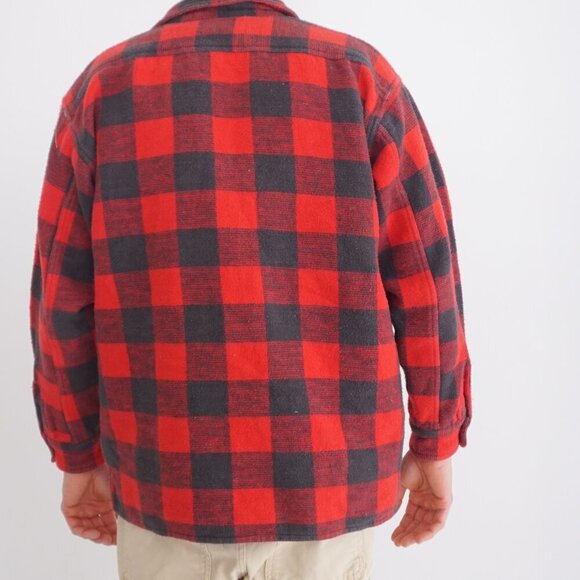 Vtg '90S Alaska Wilderness Gear Gray Red Checker 100% Cotton Outdoor Shacket L - Picture 3 of 12